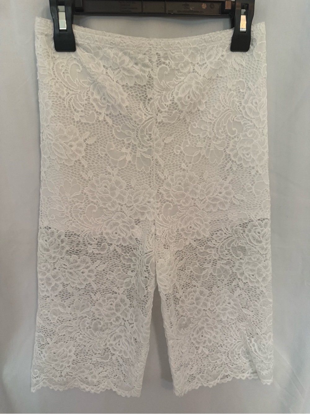 Free People White Lace Bike Shorts